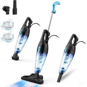 Corded Vacuum Cleaner, 4-in-1 Vacuum Cleaners for Home 15Kpa Power Suction Lightweight Stick Vacuum with Washable HEPA Filter Converts to a Handheld Vacuum for Home, Pet Hair, Carpet, Hard Floors