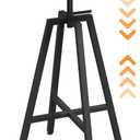 YATINEY Bar Table, Height-Adjustable Round Pub Table, 23.6"L x 23.6"W x 28.9"-37.4"H
