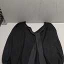 Chvity Women Sexy Backless Bow Tied Long Lantern Sleeve Pullover Sweaters Fall Winter Trendy Clothes (Medium, Black)