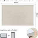 Linen Bulletin Board 24x36 Inch, Decorative Cork Board for Wall, White Wood Frame Pin Board for Vision Board, Memo, Photos & Office Home Wall Decor, 35.4" x 23.6"