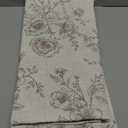 Coffee Floral Curtains 84 inch Length Back Tab Farmhouser Living Room Light Filtering Curtains Coffee Pattern Print on Cream White Linen Curtain Minimalist Aesthetic Sketch Style Vintage Room Decor (52"W x 84"L (Pack of 2))