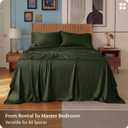 Bedsure King Size Sheets Set, Cooling Sheets for Hot Sleepers, Rayon Derived from Bamboo, PureWoven, Breathable & Soft, Deep Pocket Up to 16 Inches, Hotel Luxury Silky Bedding, Olive Green