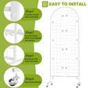 VGMiu Grid Wall Panel 1PCS Display Stand 2' x 5.2' FT White Grid Wall Panels Movable Retail Display Racks Floorstanding Gridwall Heavy Duty with Wheel for Art Craft Photo Displays Fair Trade Show