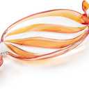 SHOWLOUE Christmas Platter Dish, Glass Candy Platter Serving Dessert Plates Christmas Dinnerware Tray Decorative Plates for Xmas Holiday Party Favor, Orange, Small