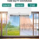 YITAHOME 24000 BTU Mini Split Air Conditioner Heat Pump System, 21 SEER2 208-230V Ductless Inverter System with Wi-Fi&Alexa Compatibility, Cover Up to 1500 Sq. Ft, Complete Installation Kit Included