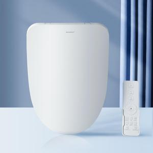 WOODBRIDGE Electronic Bidet Toilet Seat with Auto Open & Close Lid, Child Wash,Air Dryer,Heated seat,Remote Control,Elongated Soft Close, White BID03