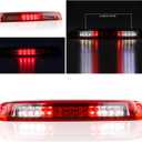 Tresound 3rd Third Brake Light for 1999-2006 Chevy Silverado/GMC Sierra LED Cargo Light High Mount Lamp, Chrome Housing Red Lens