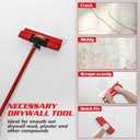 Goldblatt 16 Inch Drywall Skimming Blade, 0.3mm Stainless Steel Blade, Aluminum Body - Rigid Lightweight Drywall Knife with End Caps, Ergonomic Grip, for Mud, Repair Plaster Wall