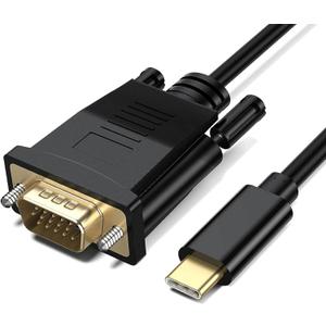 USB C to VGA Cable 3FT, USB Type-C to VGA Male to Male Adapter Cord Thunderbolt 3 Compatible VGA to USB-C Cable for iPhone 15 Pro, MacBook Pro/Air, iPad Pro, Surface Book 3, Galaxy S23, More USB C to VGA Cable 3FT, USB Type-C to VGA Male to Male Adapter Cord Thunderbolt 3 Compatible VGA to USB-C Cable for iPhone 15 Pro, MacBook Pro/Air, iPad Pro, Surface Book 3, Galaxy S23, More