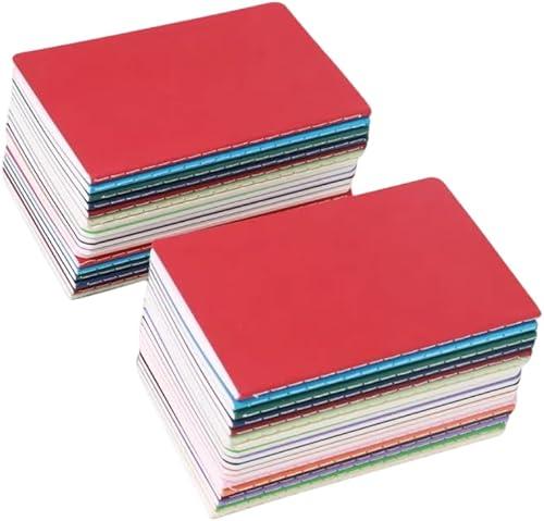 Zegrox Pocket Notebook Set Mini Lined Notebook Small notepad Lined Paper A6 Notebooks and journals 60 Pages,3.5x5.5inch, 36 Pack Colorful cover