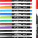 YISAN Dry Erase Markers Ultra Fine Tip,0.7mm Extra Fine Point, Magnetic Whiteboard Markers with Eraser,Assorted Colors,Low Odor,12 Count,70566