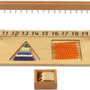 Montessori Hanger for Color Bead Stairs with Beads / Teen Bead Hanger with Beads Preschool Learning Material Montessori Math Material Early Development Toy Montessori Toy for Kids (Teen beads hanger)