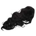 Heat Resistant Long Black Curly Wig Middle Part Synthetic Costume Wig for Adults Comfortable Natural Looking Hair for Halloween Cosplay Party Dress-up