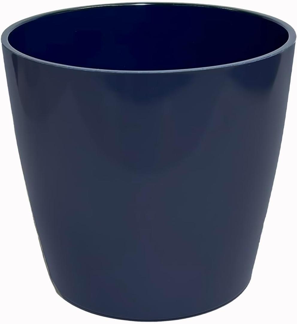 7 Self-Watering Pot  Eco-Friendly Bamboo Fiber Planter, Biodegradable & Plastic-Free, Indoor/Outdoor Plant Pot with Built-in Water Well for Healthy Root Growth (Indigo)