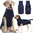 IDOMIK Dog Anxiety Calming Hoodie, Breathable Dog Anxiety Jacket Vest Coat for Thunderstorms, Fireworks, Vet Visits, Separation, Adjustable Pet Hoodies for Noise Block & Ear Protection Recovery, Blue, XS (XS(Chest Girth:13"-17"))