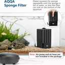 AQQA Aquarium Filter Fish Tank Sponge Filter Whisper Submersible Filters for Aquarium Foam Filter for Freshwater & Saltwater(Medium for 20-110 Gallon)