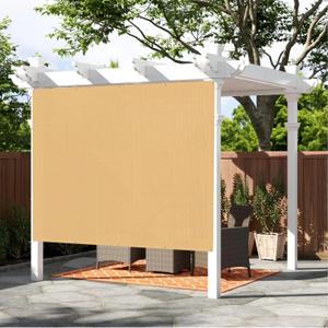 SUNNY GUARD 90% Shade Cloth 6'x20'FT Sun Shade Screen Fabric Shade Cover Tarp with Grommets for Pergola Backyard Garden,Sand