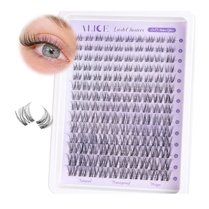 Wispy Lash Clusters Invisible Band Natural Lash Extensions Waterproof 8-16mm Cluster Eyelash Extension D Curl DIY Individual Cluster Lashes by ALICE