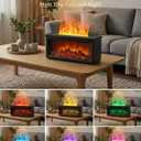 Essential Oil Diffuser, 7-Color Fireplace Fire Flame Aromatherapy Humidifier, 280ml Ultrasonic Aroma Diffuser Cozy Gift with Time Sets and Remote Control for Bedroom Home Yoga Office