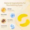 Under Eye Patches - 24K Gold Eye Mask for Puffy Eyes and Dark Circles, Wrinkles, Fine Lines, Collagen Skin Care Products, Gel Eye Patches for Dark Circles, Puffy Eyes, Undereye Bags