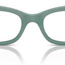 Ray-Ban Rx7327 Kat Rectangular Prescription Eyewear Frames (Algae Green/Demo Lens)