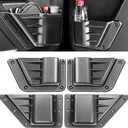 4PCS Front and Rear Door Storage Pockets Compatible for Ford Bronco Accessories 2025,Side Cup Holder Fit Bronco 4-Door 2021 2022 2023 2024,Interior Organizer Box Accessories,4PCS Black