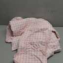 Nayoroom Gingham Duvet Cover Queen Size Pink White Plaid Checkered Comforter Cover 3 Pcs Soft Breathable Washed Microfiber Grid Farmhouse Bedding Set with Pillow Shams