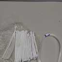 Patelai 36 Pieces Glass Icicle Ornaments for Christmas Tree 3.5-5.5 Inch Twisted Clear Icicle Hanging Ornaments with 36ft Crystal Roll Line for Xmas Winter New Year Holiday Decorations