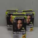 Garnier Hair Color Nutrisse Ultra Coverage Nourishing Creme, 200 Deep Soft Black (Black Sesame) Permanent Hair Dye, 3 Count (Packaging May Vary)
