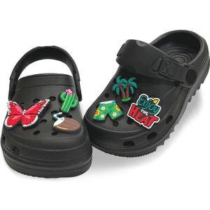 Cartoon Kids Toddler Garden Clogs Non Slip Beach Pool Slide Water Shoes Indoor Outdoor Clogs Sandals for Boys Girls Birthday Gift. (Black)