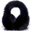 Mottico Winter Ear muffs for Women Men, Fluffy Ear Warmer with Thick Faux Ear Covers, Foldable for Convenience!