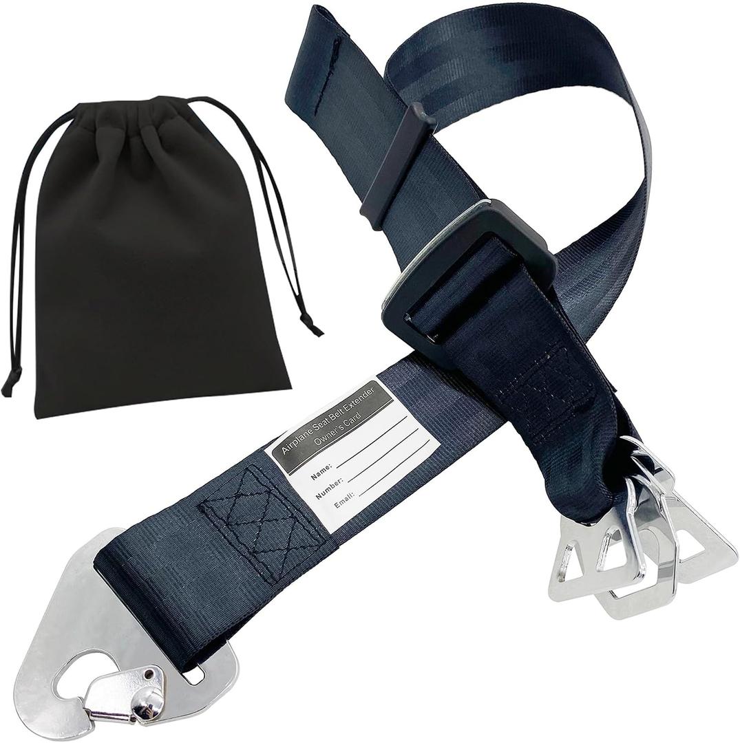 Airplane Seat Belt Extender Seatbelt Extension Adjuster 7-31" for all Airline including Southwest (Three in one)