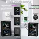 Indoor Outdoor Thermometer Wireless Weather Station External Thermometer Hygrometer Monitor with 330ft Range Remote Sensor, Battery Operated Backlit Display (Colorful)
