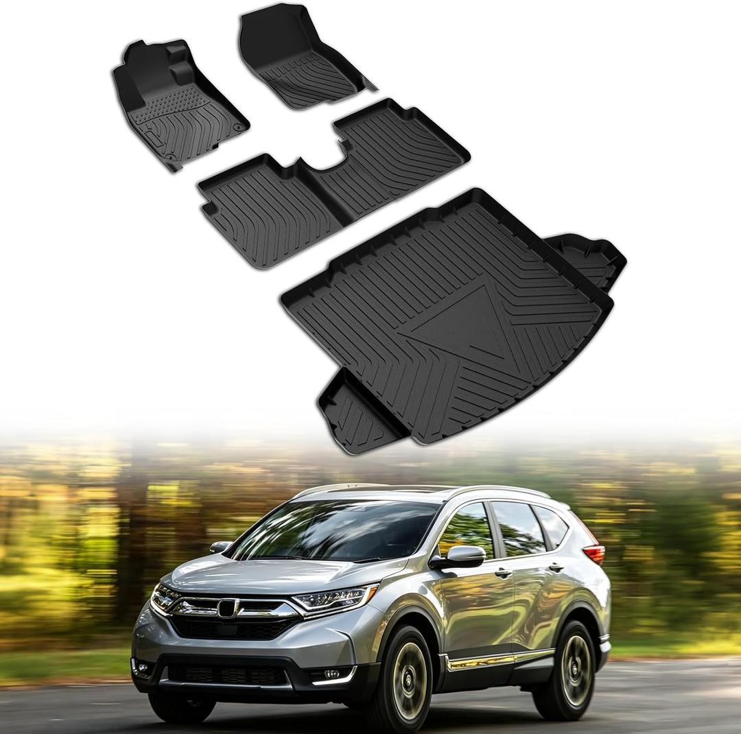 Cartist Floor Mats for Honda CRV 2017-2021 2022 (Not for Hybrid), All Weather Cargo Liner for CR-V Accessories, Heavy Duty Car Mats, Car Accessories