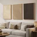 Large 3D Textured Framed Boho Neutral Wall Art for Living Room, 3 Piece Modern Minimalist Texture Paintings Artwork for Walls, Brown Beige Tan Geometric Pictures for Hallway Office Wall Decor 20x30 In, 20"w X 30"h X 3pcs