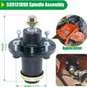 539131898 Spindle Assembly Replaces 539131898 Husqvarna Spindle Assembly 539131898, Husqvarna Spindle 539131898, 539131767 for Husqvarna Z248F MZ61 MZT61 Z242F TS354XD MZ6128 MZT52 Tractors