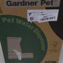 Gardner Pet Automatic Dog Water Dispenser Gravity Stainless Steel Water Waterer Feeder, 100% BPA-Free Large Capacity Water Feeding Bowls for Medium & Large-Sized Dogs Cats Other Pets -(1 Gallon) (Dark Grey)