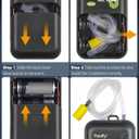 Pawfly Aquarium Battery Air Pump 40 GPH Oxygen Pump for 5 to 30 Gallon Fish Tank Portable Aerator Pump for Outdoor Fishing and Fish Transportation, Battery Not Included (Accessories Inside The Pump)