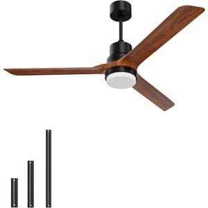 BECLOG Ceiling Fans with Lights Outdoor/Indoor, 52" Ceiling Fan with LED DC Motor for Dining Room, Bedroom, Living Room, Patios, Farmhouse