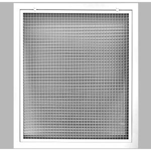 HVAC Premium 18" x 24" Cube Core Eggcrate Return Air Filter Grille for 1" Filter - Aluminum - White [Outer Dimensions: 20.5" x 26.5]