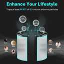Leemone 360° Combi 2 in 1 HEPA+Carbon Replacement Filter Compatible with Dyson HP1 TP06 HP06 PH02 PH01 PH03 PH04 HP09 TP09 HP07 TP07 TP10 HP10, H13 Grade True HEPA Replacement Filter