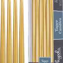 Hyoola Tall Taper Candles - 10 Inch Metallic Gold Dripless, Unscented Dinner Candle - Paraffin Wax with Cotton Wicks - 8 Hour Burn Time (Pack of 12)