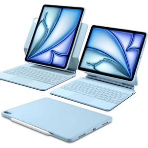 ESR iPad Air 13 Inch Case Keyboard (M3/M2, 2025/2024), Easy-Set Magnetic Stand, Portrait/Landscape Mode, Removable Case with Multi-Touch Trackpad, Rebound 360 Series, Blue ESR iPad Air 13 Inch Case Keyboard (M3/M2, 2025/2024), Easy-Set Magnetic Stand, Portrait/Landscape Mode, Removable Case with Multi-Touch Trackpad, Rebound 360 Series, Blue