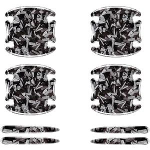 8 PCS Car Door Handle Protector, 3D Carbon Fiber Forged Patterned Door Cup Protector, Anti-scratches Self-adhesive Car Doors Handle Sticker, Universal for Vehicles (Gray)