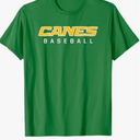 AS Canes Baseball Sports T-Shirt green S