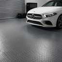 LITA Rubber Flooring Rolls Mats, Heavy Duty Diamond Plate Garage Floor Mat, PVC Water/Stain Outside Resistant Parking Rv Trailer Flooring 4FTx10FT