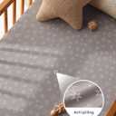Unnivoll Baby Crib Sheets for Boys Girls, 28x52x8in Fitted Crib Sheet Neutral 3 Pack for Standard Crib and Toddler Mattress, Breathable Soft Microfiber Baby Sheet Blue Gray Planet