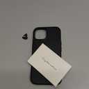 SHIELDON Case for iPhone 15 6.1", Genuine Leather Magnetic Wireless Charging Slim Fit Elegant Non-Slip Shockproof Protective Phone Case Cover with Metal Buttons Compatible with iPhone 15 2023 - Black