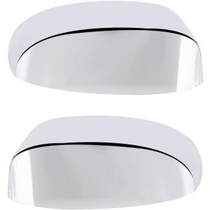 Chrome Side View Mirror Covers Caps Top Half Compatible with Chevrolet Silverado Tahoe Suburban Avalanche, GMC Sierra Yukon Cadillac Escalade 2007 2008 2009 2010 2011 2012 2013 2014