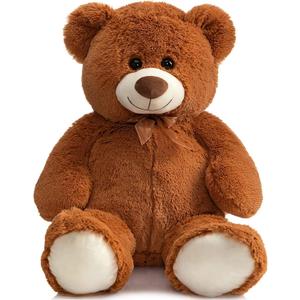 HollyHOME Big Teddy Bear Large Teddy Bear Stuffed Animal Birthday Valentines Day Plush for Kids and Girlfriend 36 inch Brown